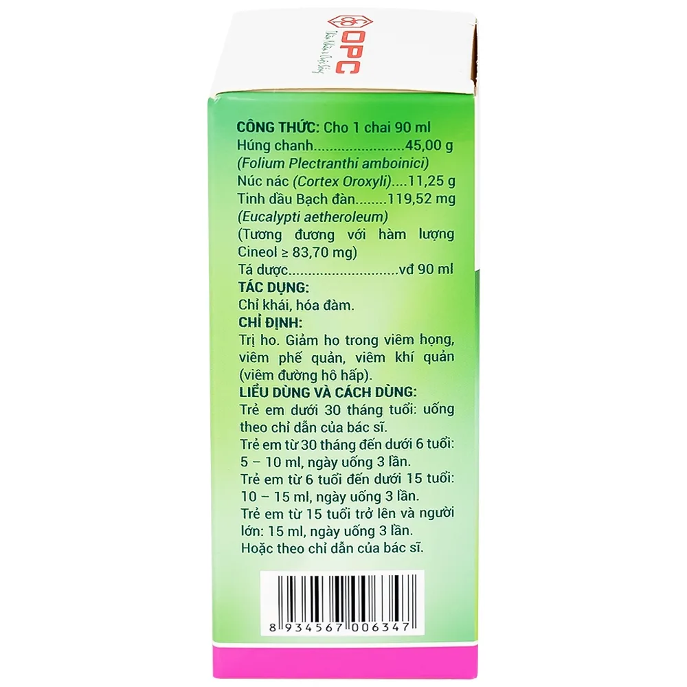Hình ảnh Siro HoAstex 90ml OPC dùng trị ho, giảm ho trong viêm họng, viêm phế quản