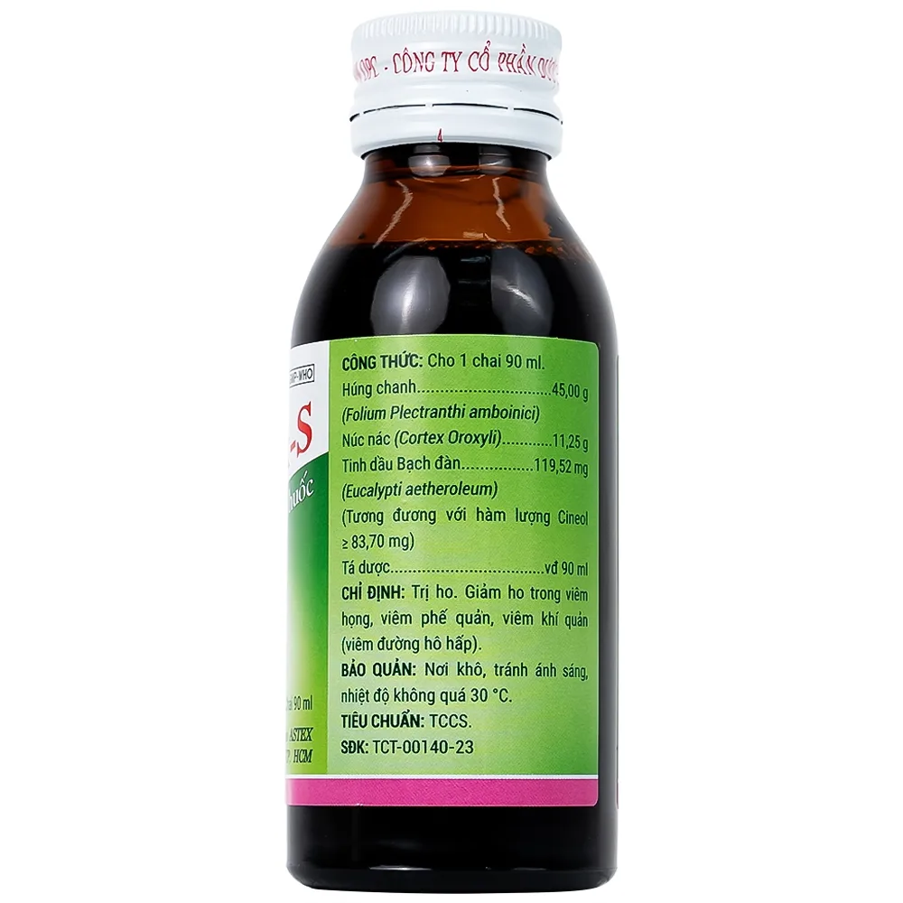 Hình ảnh Siro HoAstex 90ml OPC dùng trị ho, giảm ho trong viêm họng, viêm phế quản