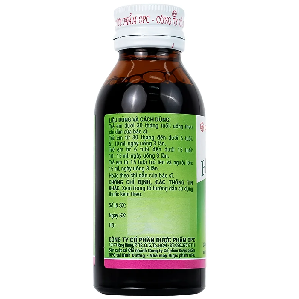 Hình ảnh Siro HoAstex 90ml OPC dùng trị ho, giảm ho trong viêm họng, viêm phế quản