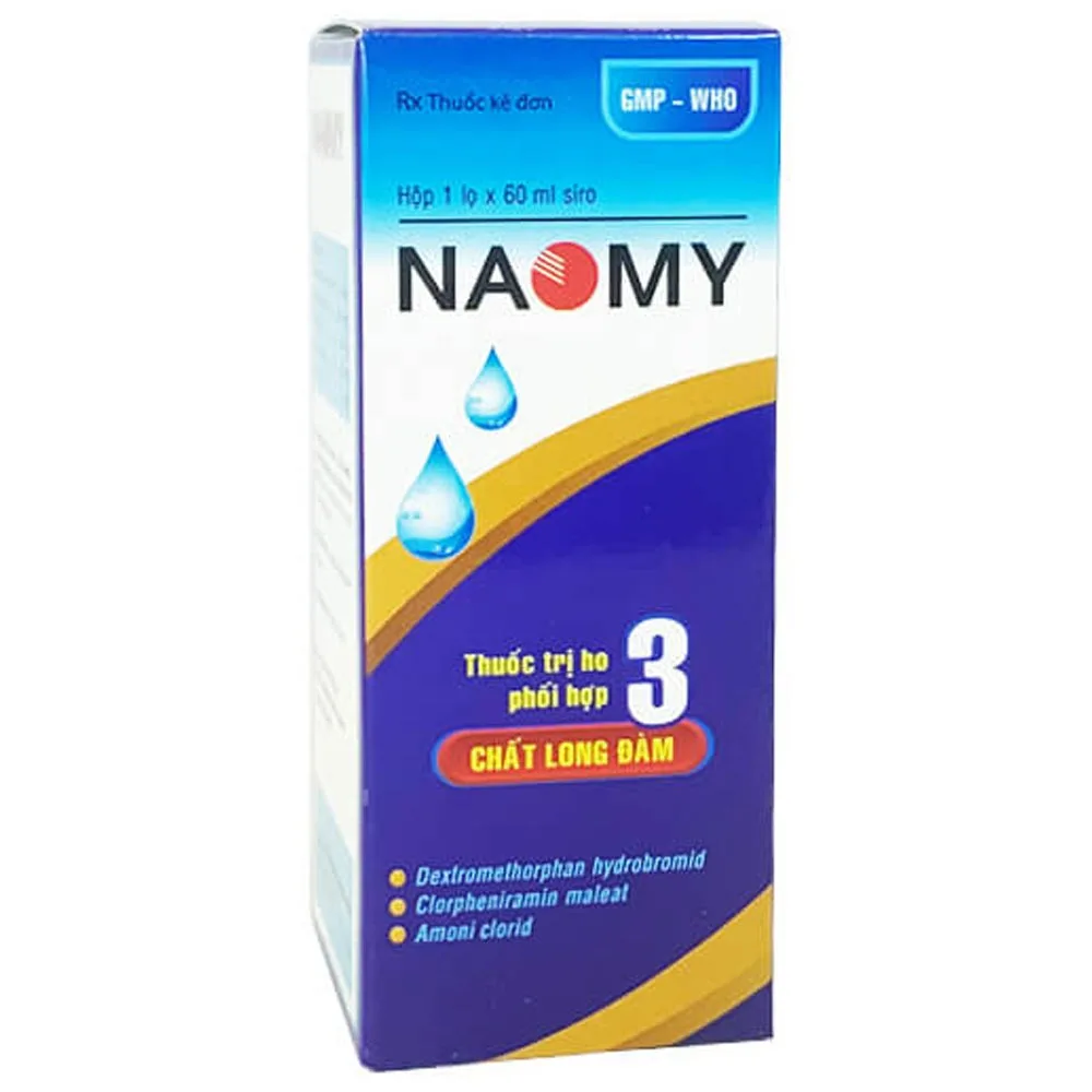 Hình ảnh Siro Naomy TW3 điều trị ho do cảm lạnh, cảm cúm, ho khan, ho dị ứng, sổ mũi, nghẹt mũi (120ml)