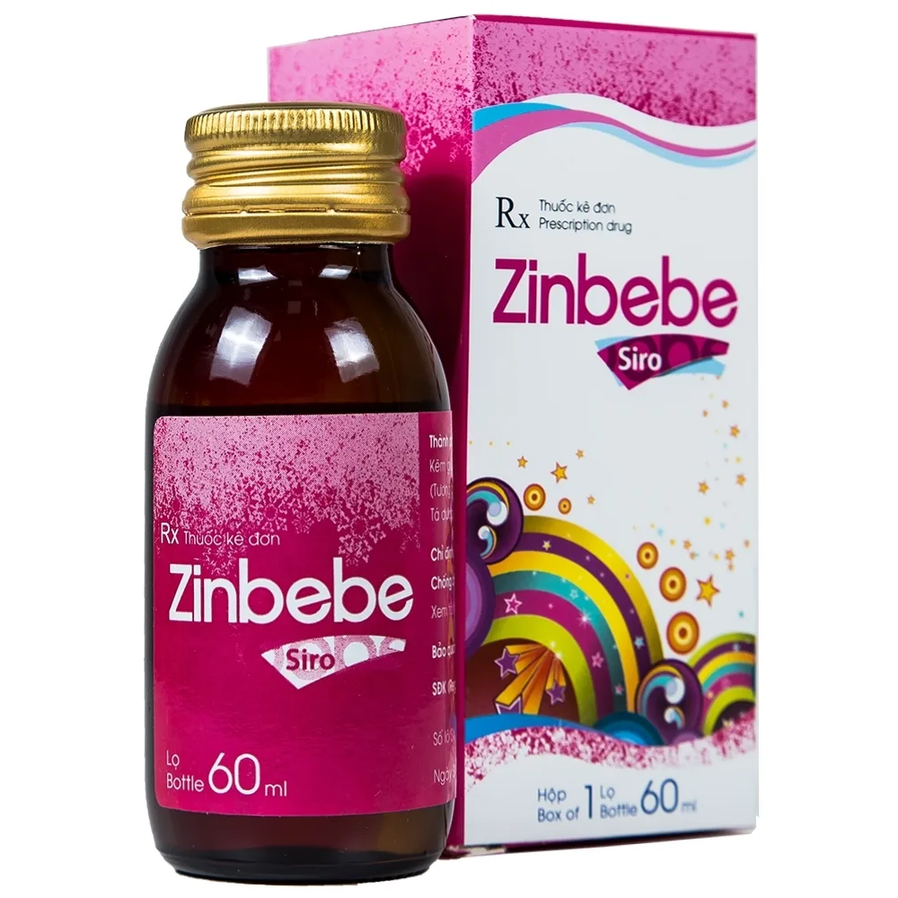 Hình ảnh Siro Zinbebe Hataphar bổ sung và dự phòng thiếu kẽm (60ml)