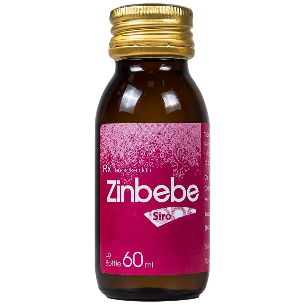Hình ảnh Siro Zinbebe Hataphar bổ sung và dự phòng thiếu kẽm (60ml)