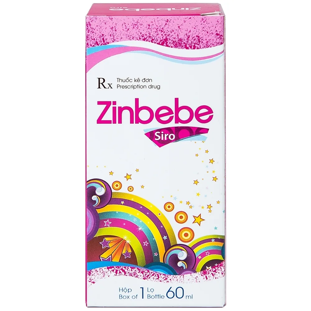 Hình ảnh Siro Zinbebe Hataphar bổ sung và dự phòng thiếu kẽm (60ml)