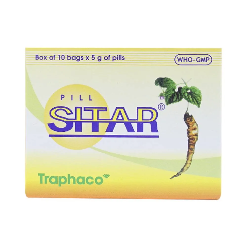 Hình ảnh Thuốc Hoàn Cứng Sitar Traphaco điều trị trĩ nội, trĩ ngoại (10 gói)