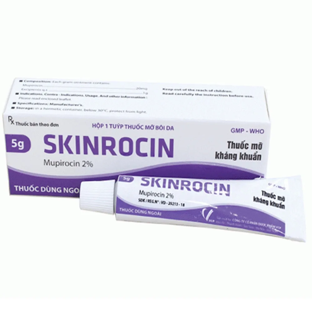 Hình ảnh Thuốc Skinrocin VCP điều trị nhiễm khuẩn ngoài da (5g)