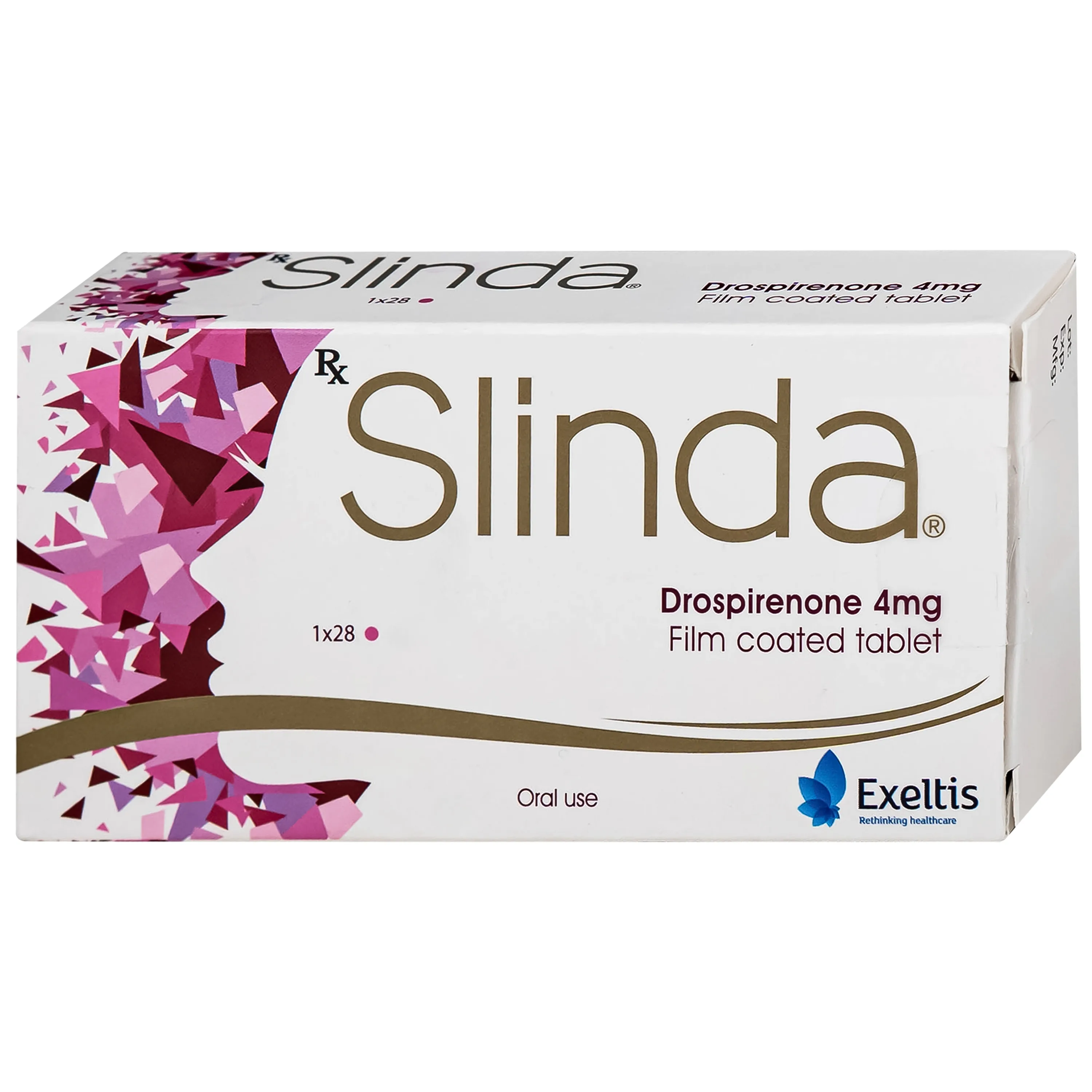 Hình ảnh Thuốc ngừa thai hàng ngày Slinda 4mg Exeltis không chứa estrogen, dùng được cho phụ nữ cho con bú (1 vỉ x 28 viên)