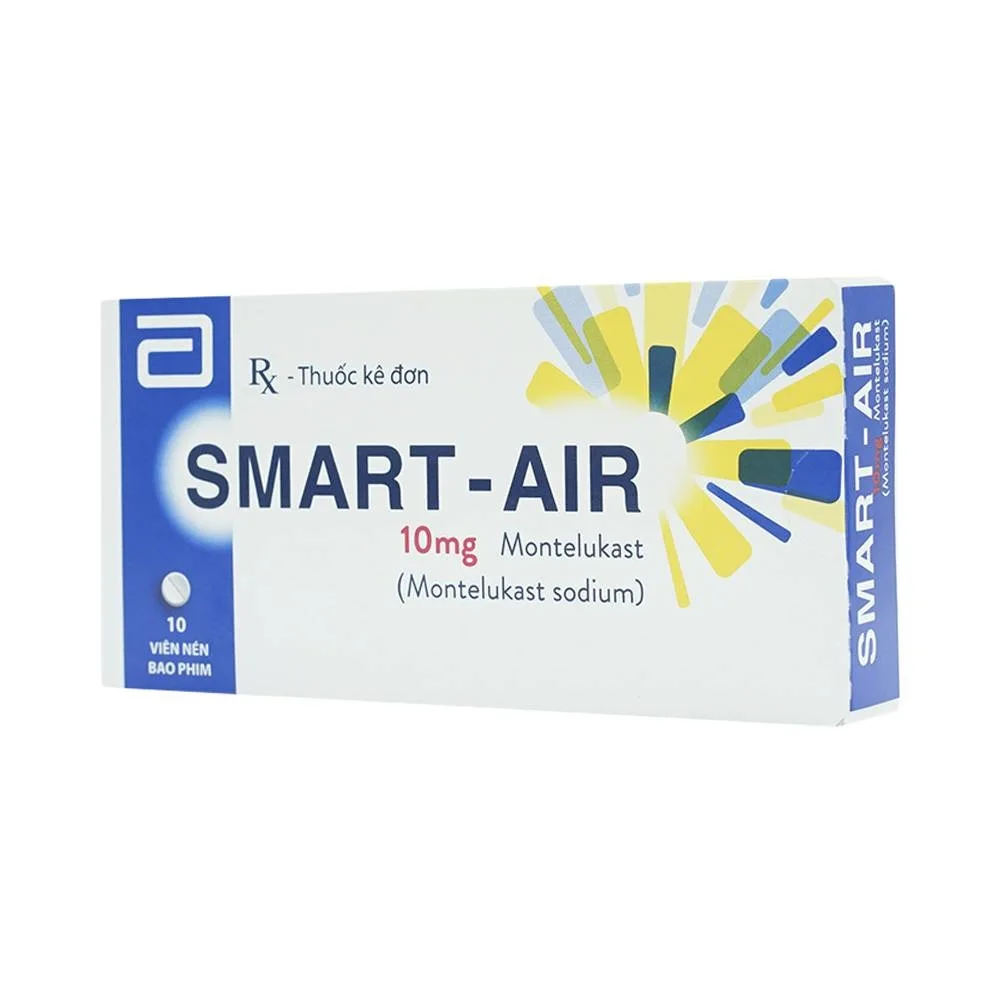 Hình ảnh Thuốc Smart-Air 10mg Abbott điều trị hen phế quản mạn tính (1 vỉ x 10 viên)