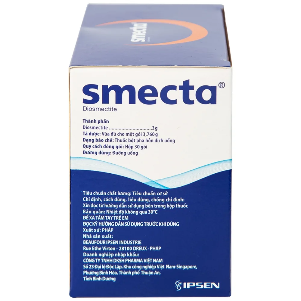Hình ảnh Thuốc bột pha hỗn dịch uống Smecta vị cam điều trị tiêu chảy (30 gói x 3g)
