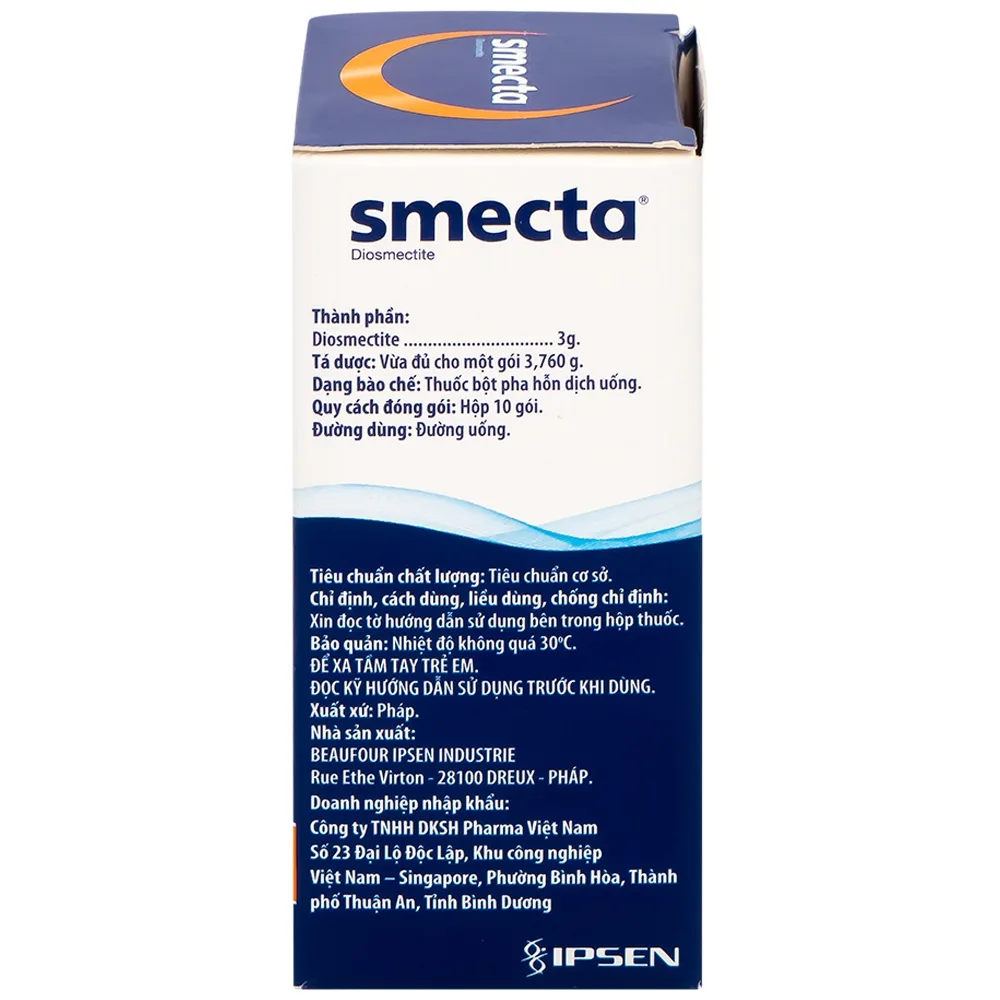 Hình ảnh Thuốc bột Smecta Beaufour Ipsen hương cam & vani điều trị tiêu chảy, bảo vệ niêm mạc tiêu hoá (10 gói)