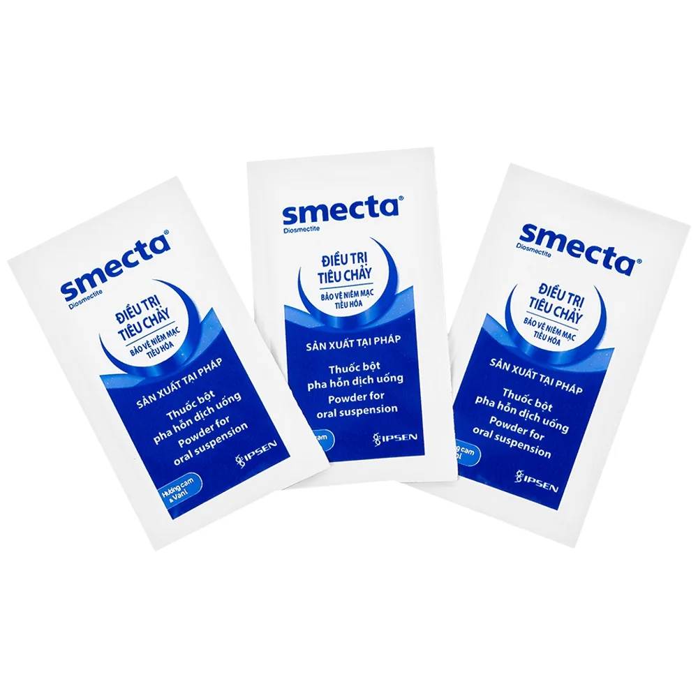 Hình ảnh Thuốc bột Smecta Beaufour Ipsen hương cam & vani điều trị tiêu chảy, bảo vệ niêm mạc tiêu hoá (10 gói)