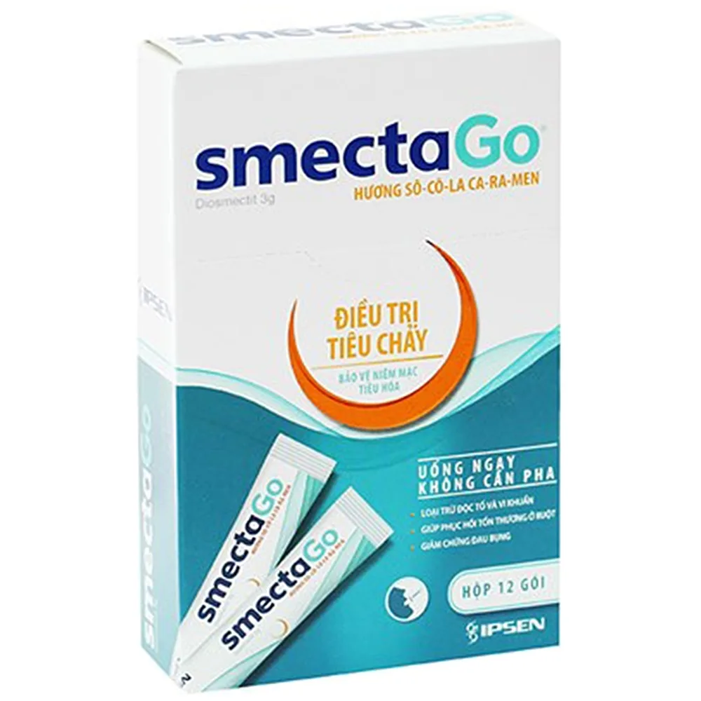 Hình ảnh Thuốc SmectaGo hương sô-cô-la ca-ra-men điều trị tiêu chảy cấp (12 gói x 10g)
