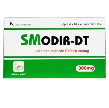 Hình ảnh Thuốc Smodir-DT điều trị các nhiễm khuẩn nhẹ và trung bình (1 vỉ x 10 viên)