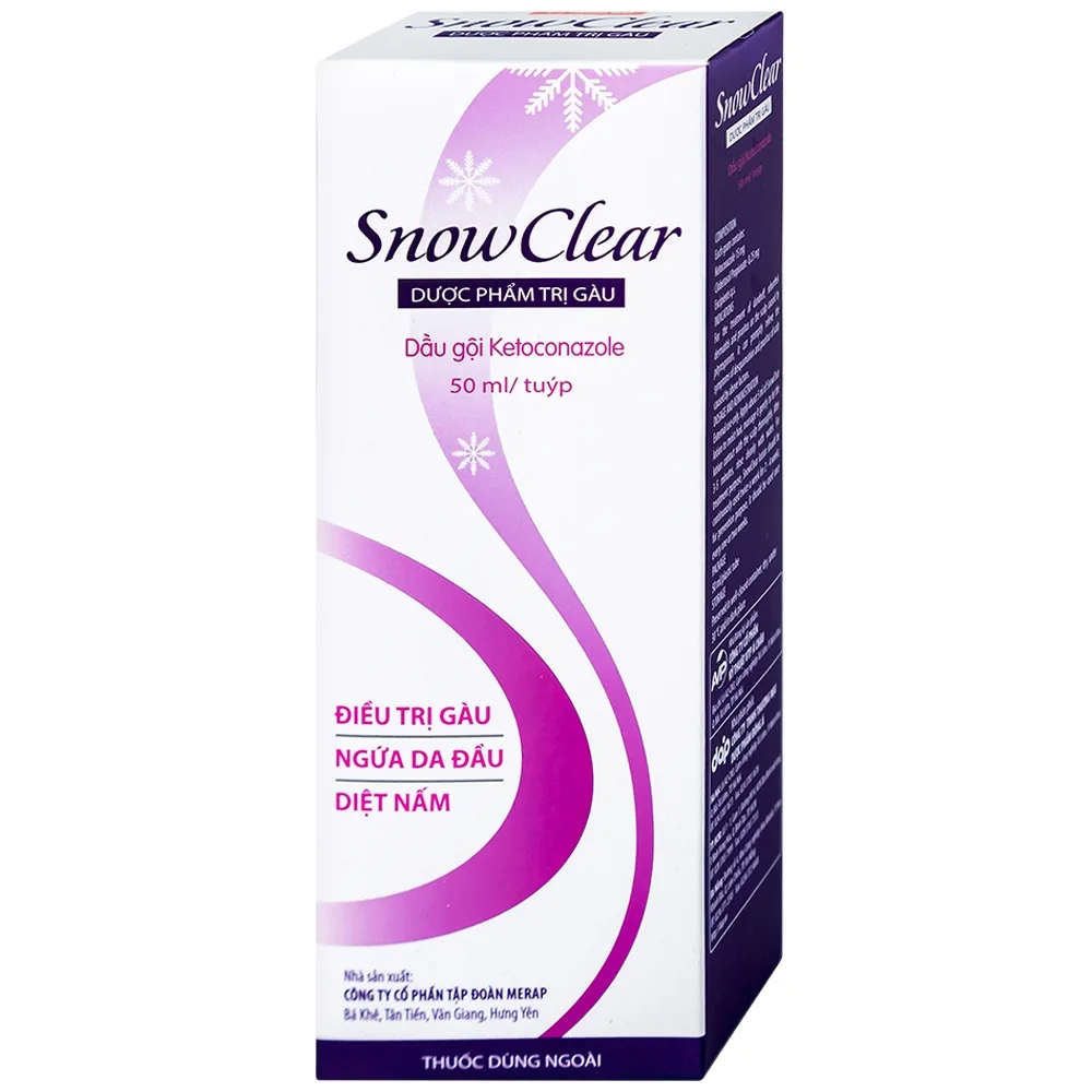 Hình ảnh Hỗn dịch Snowclear Merap điều trị gàu, ngứa da đầu, diệt nấm (50ml)