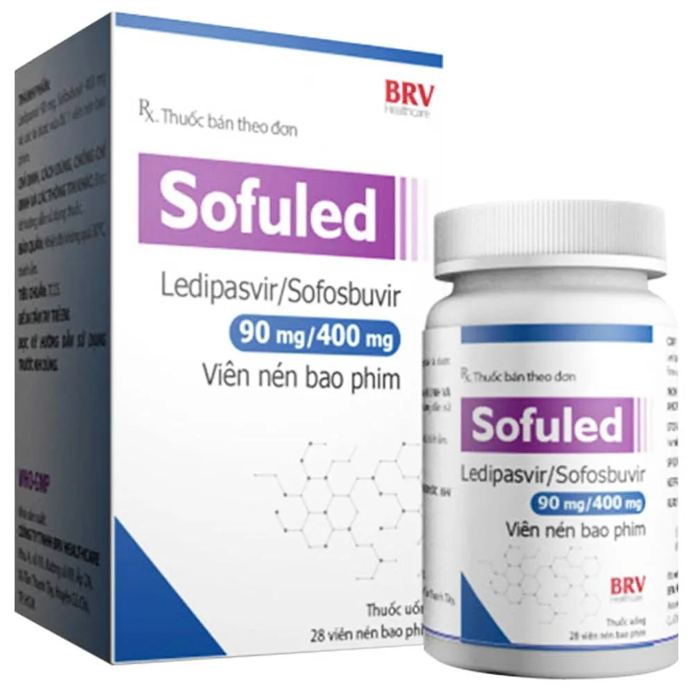Hình ảnh Thuốc Sofuled 90mg/400mg BRV điều trị viêm gan siêu vi C mạn tính (28 viên)