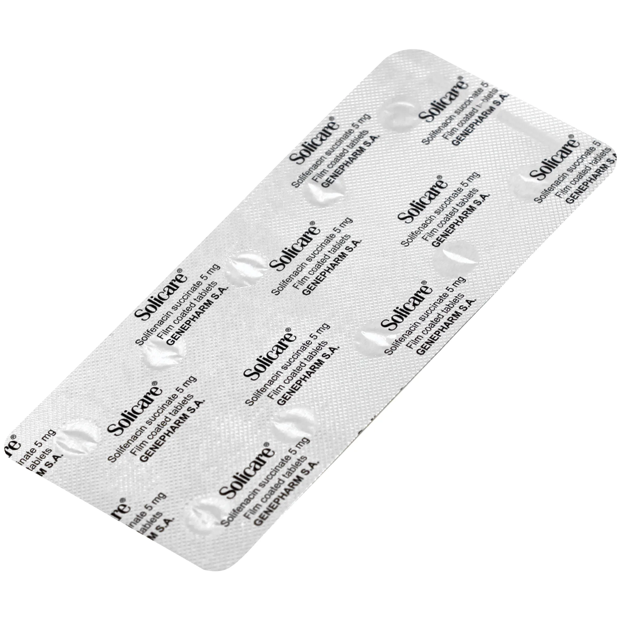 Hình ảnh Thuốc Solicare 5mg Genepharm điều trị tiểu không kiểm soát do bàng quang kích thích (3 vỉ x 10 viên)