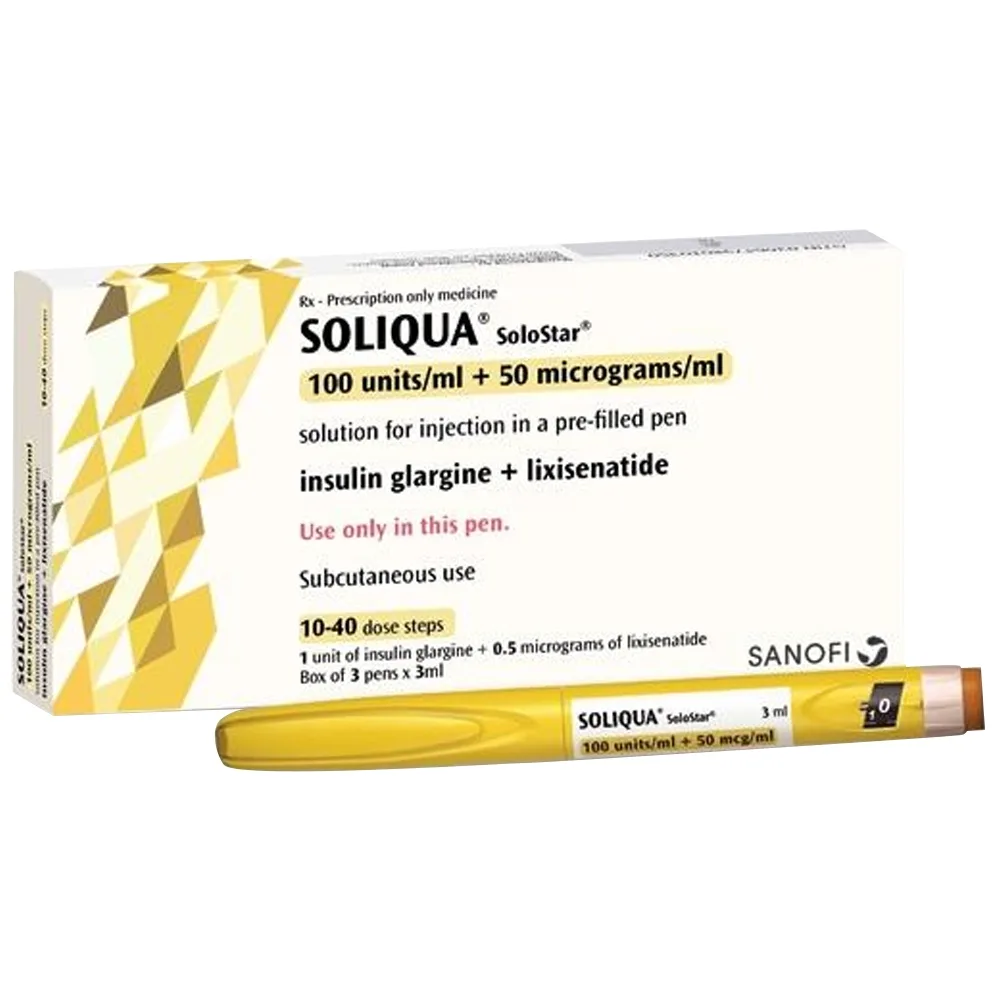 Hình ảnh Bút tiêm Soliqua SoloStar Sanofi điều trị đái tháo đường (3 bút)