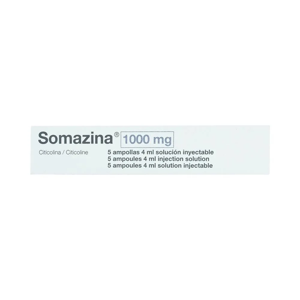 Hình ảnh Thuốc tiêm Somazina 1000mg điều trị các rối loạn nhận thức, cảm giác (5 ống x 4ml)