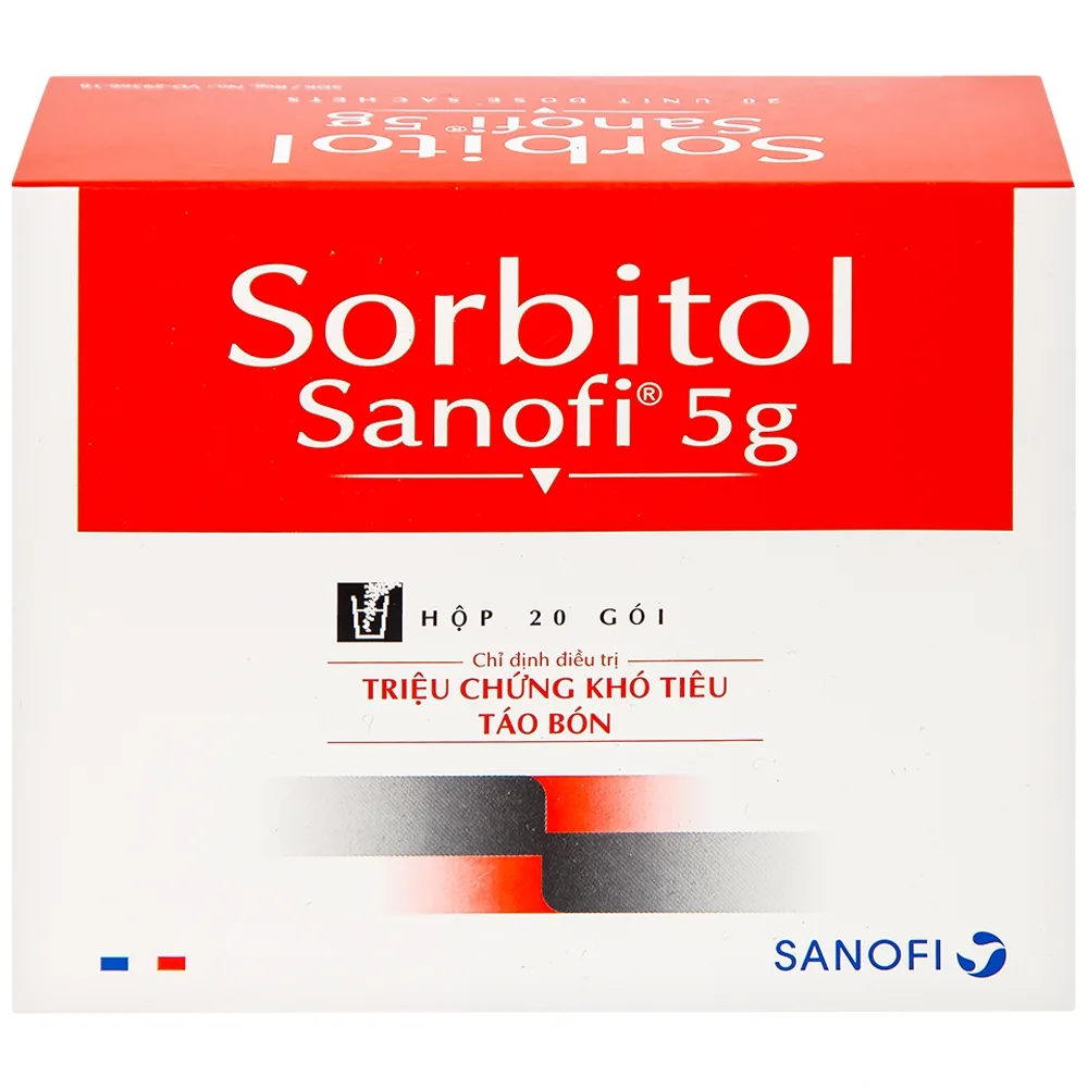 Hình ảnh Thuốc bột Sorbitol Sanofi 5g điều trị triệu chứng táo bón, khó tiêu (20 gói x 5g)