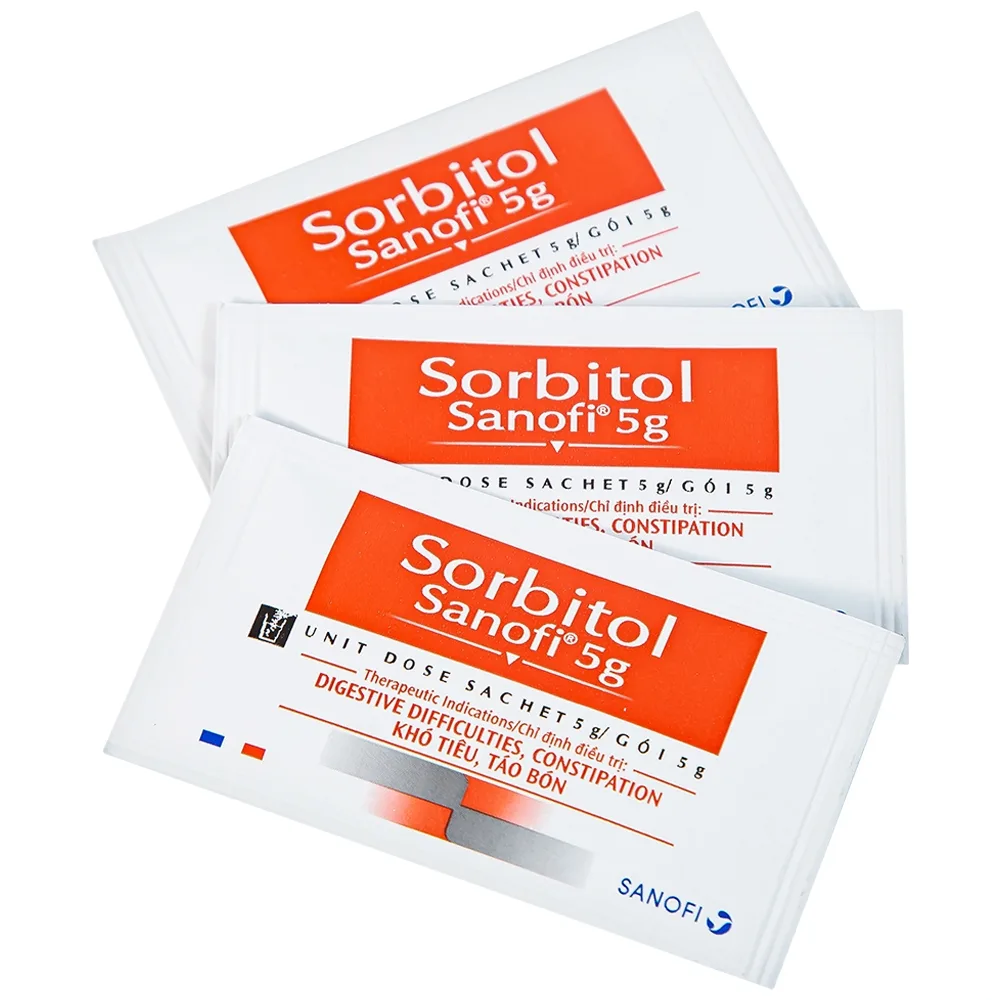 Hình ảnh Thuốc bột Sorbitol Sanofi 5g điều trị triệu chứng táo bón, khó tiêu (20 gói x 5g)