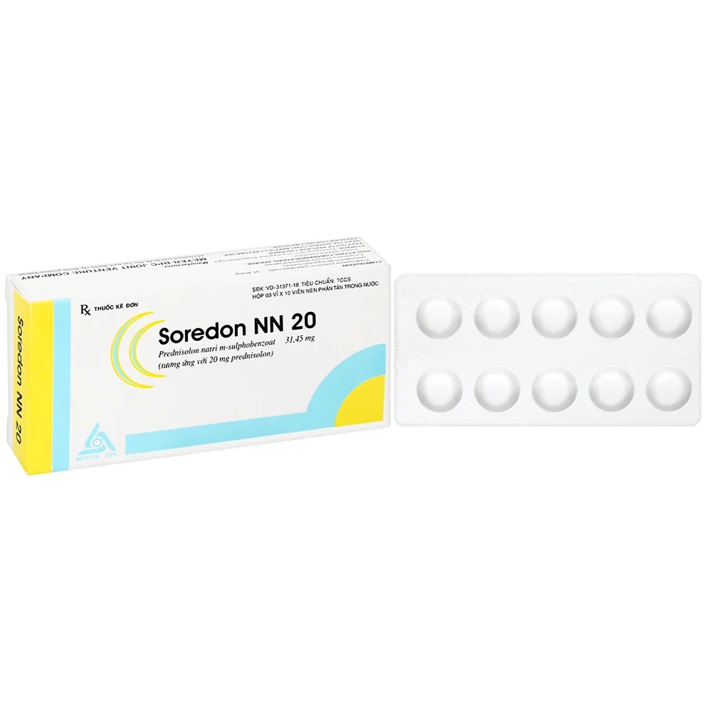 Hình ảnh Thuốc Soredon NN 20 Meyer hỗ trợ chống viêm và ức chế miễn dịch (3 vỉ x 10 viên)