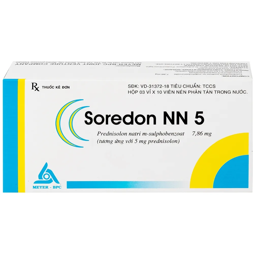 Hình ảnh Thuốc Soredon NN5 Meyer - BPC điều trị dị ứng, rối loạn collagen, bệnh khớp, bệnh da (3 vỉ x 10 viên)