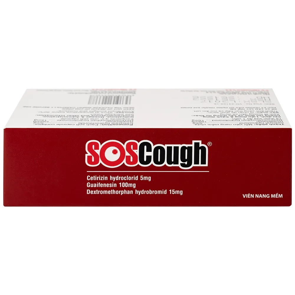 Hình ảnh Thuốc SOSCough Ampharco điều trị ho khan, ho do kích ứng (3 vỉ x 10 viên)