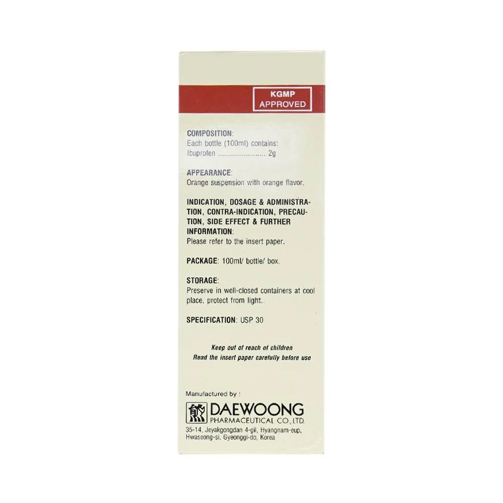 Hình ảnh Siro Sotstop Daewoong điều trị giảm đau, hạ sốt, kháng viêm (100ml)