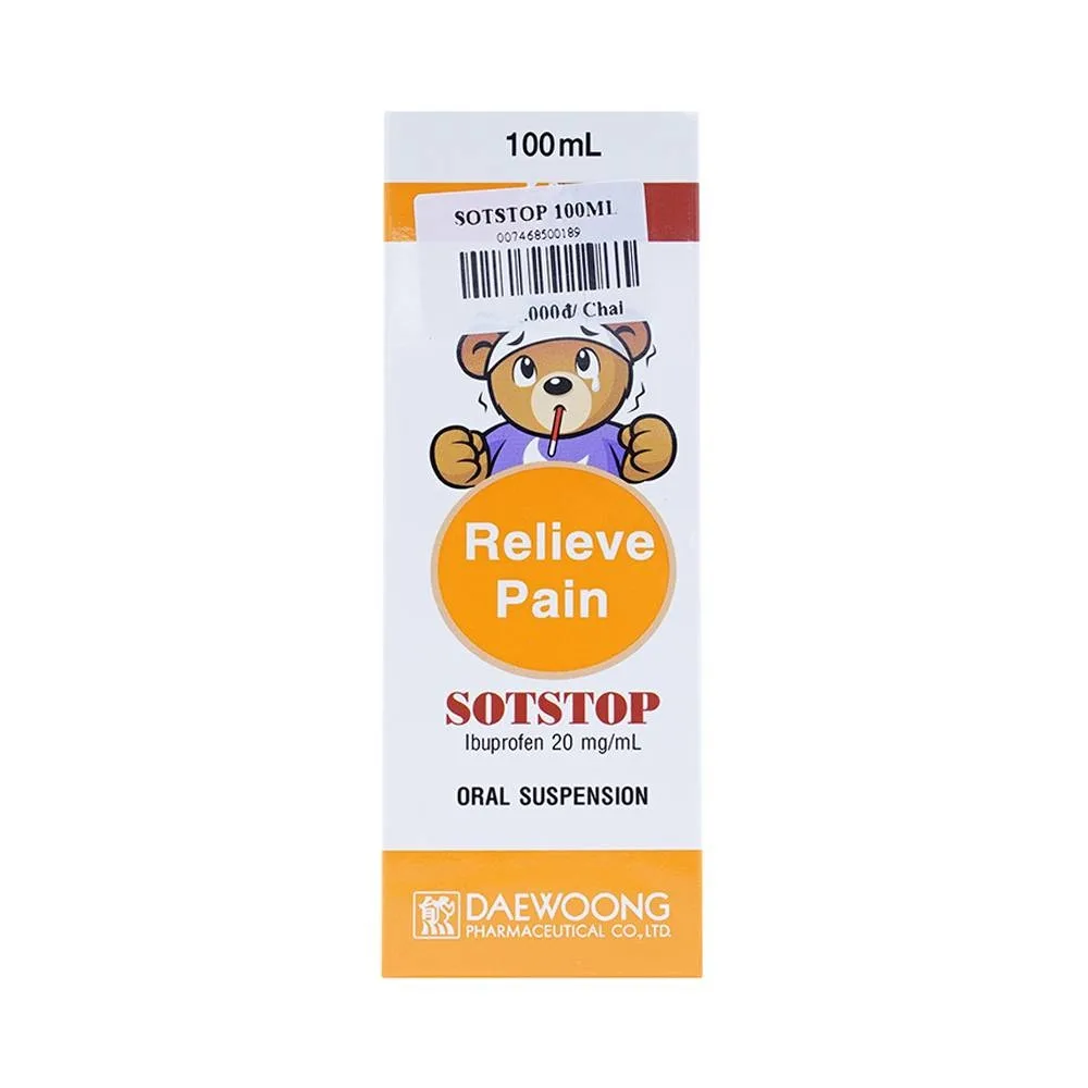 Hình ảnh Siro Sotstop Daewoong điều trị giảm đau, hạ sốt, kháng viêm (100ml)