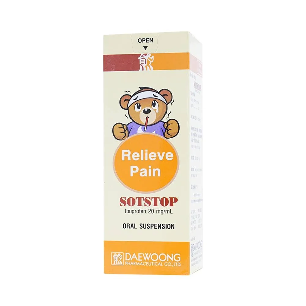 Hình ảnh Siro Sotstop Daewoong điều trị giảm đau, hạ sốt, kháng viêm (100ml)