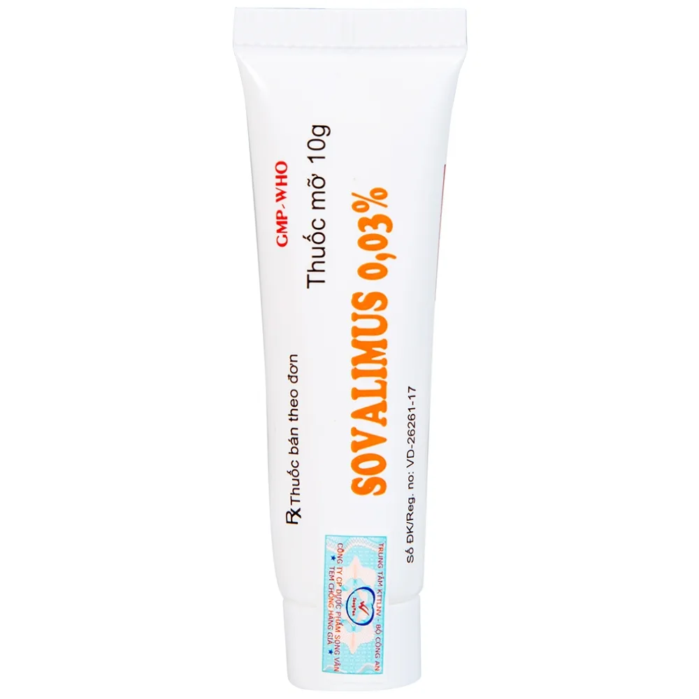 Hình ảnh Thuốc mỡ Sovalimus 0.03% Hadiphar điều trị viêm da (10g)