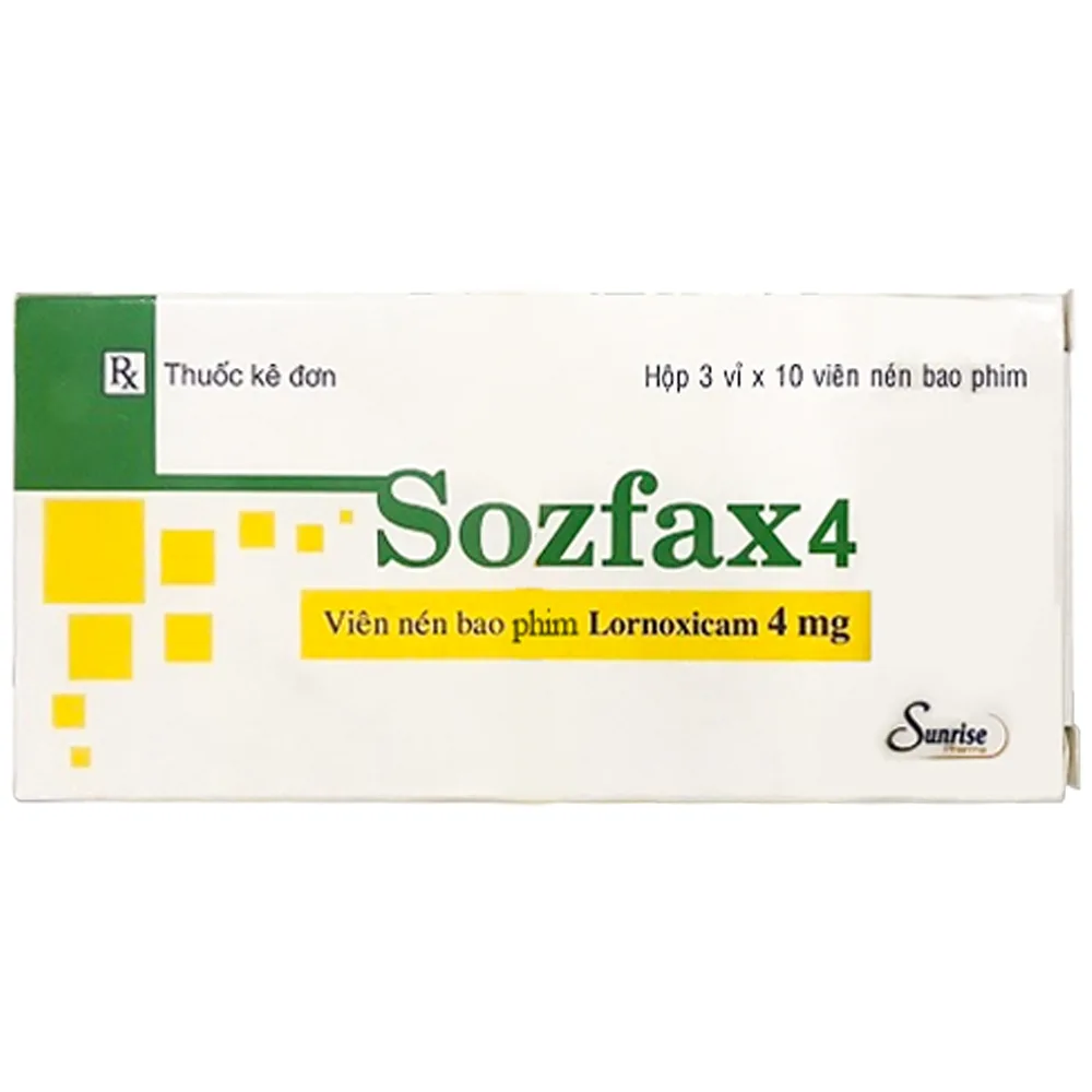 Hình ảnh Thuốc Sozfax4 Quang Minh sử dụng trong trường hợp viêm xương khớp và viêm khớp dạng thấp (3 vỉ x 10 viên)