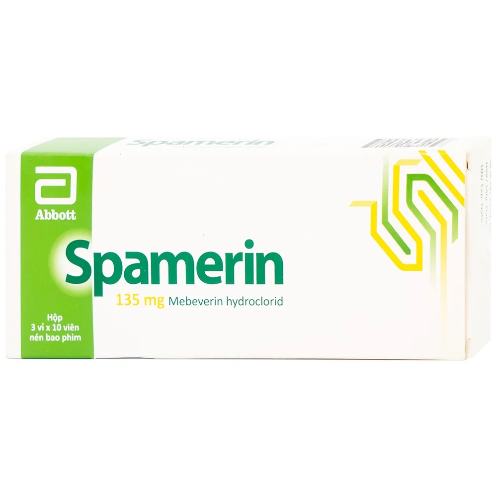 Hình ảnh Thuốc Spamerin 135mg Abbott điều trị hội chứng ruột kích thích, đau bụng và đau quặn bụng, tiêu chảy (30 viên)