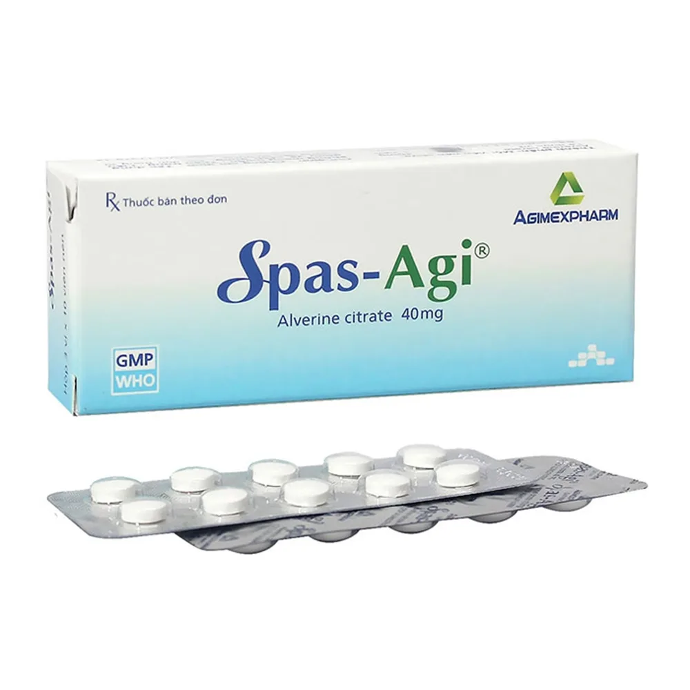 Hình ảnh Thuốc Spas-Agi Agimexpharm dùng chống đau do co thắt cơ trơn ở đường tiêu hóa (3 vỉ x 10 viên)