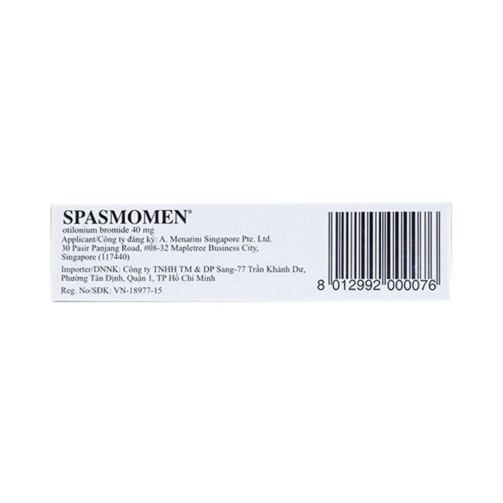 Hình ảnh Thuốc Spasmomen Menarini điều trị hội chứng đại tràng kích thích (3 vỉ x 10 viên)
