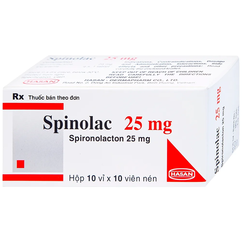 Hình ảnh Thuốc Spinolac 25mg Hasan điều trị phù do tim sung huyết (10 vỉ x 10 viên)
