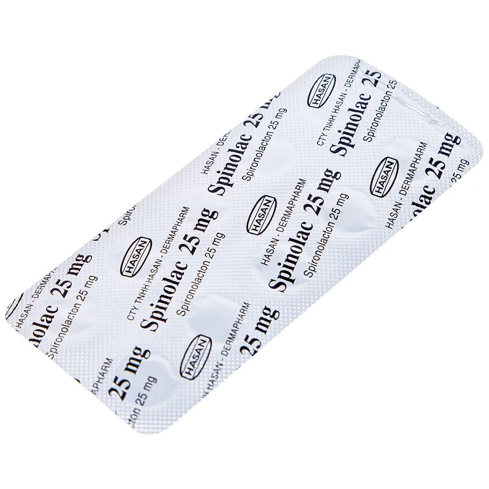 Hình ảnh Thuốc Spinolac 25mg Hasan điều trị phù do tim sung huyết (10 vỉ x 10 viên) 