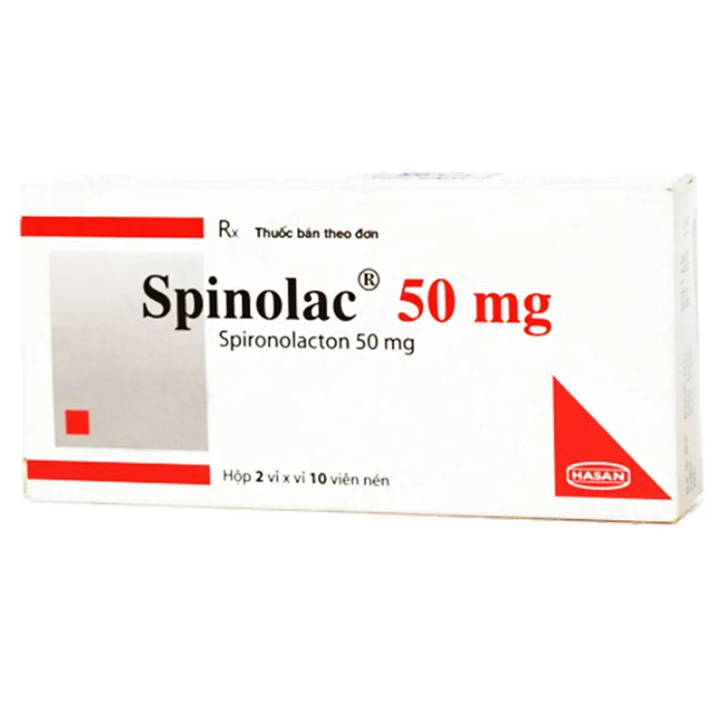 Hình ảnh Thuốc Spinolac 50mg Hasan điều trị phù do tim sung huyết (2 vỉ x 10 viên)