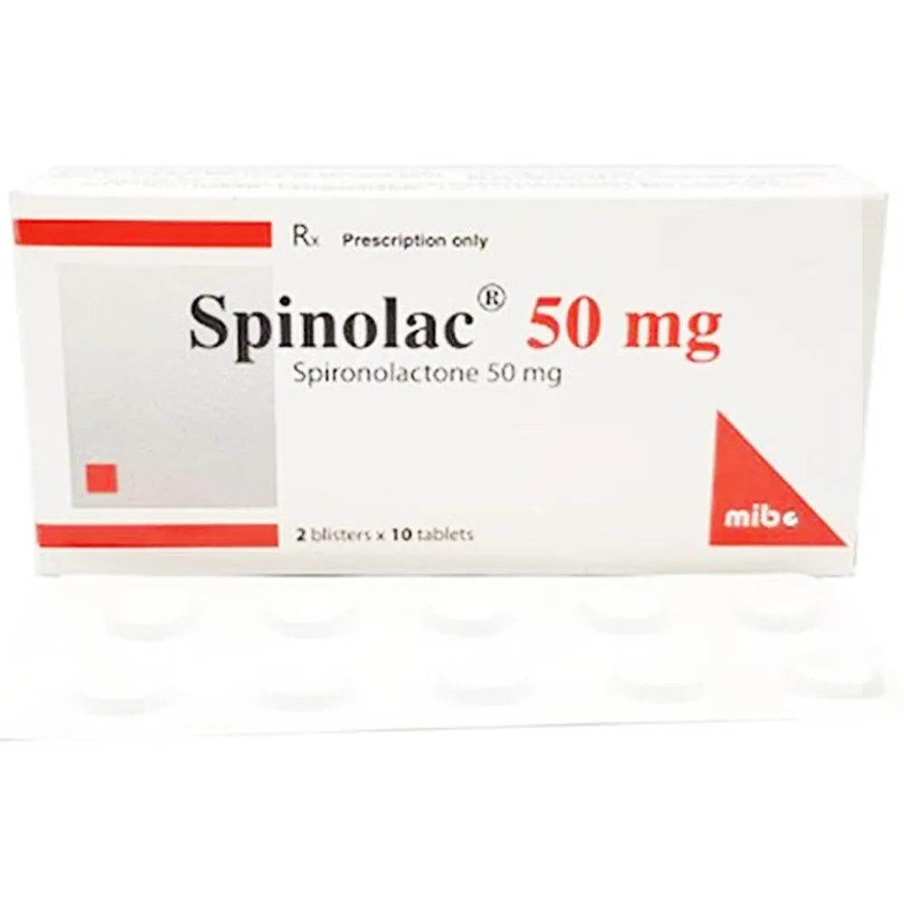Hình ảnh Thuốc Spinolac 50mg Hasan điều trị tiền phẫu thuật cho bệnh nhân cường Aldosterone (3 vỉ x 10 viên)