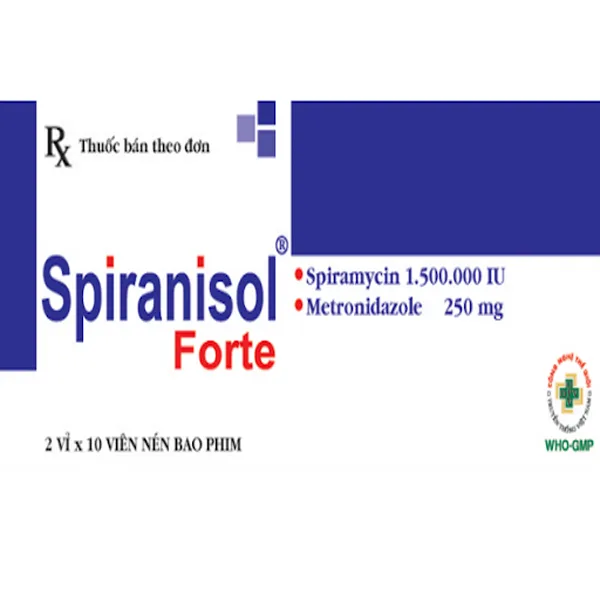 Hình ảnh Thuốc Spiranisol Forte OPV điều trị nhiễm trùng răng miệng (2 vỉ x 10 viên)