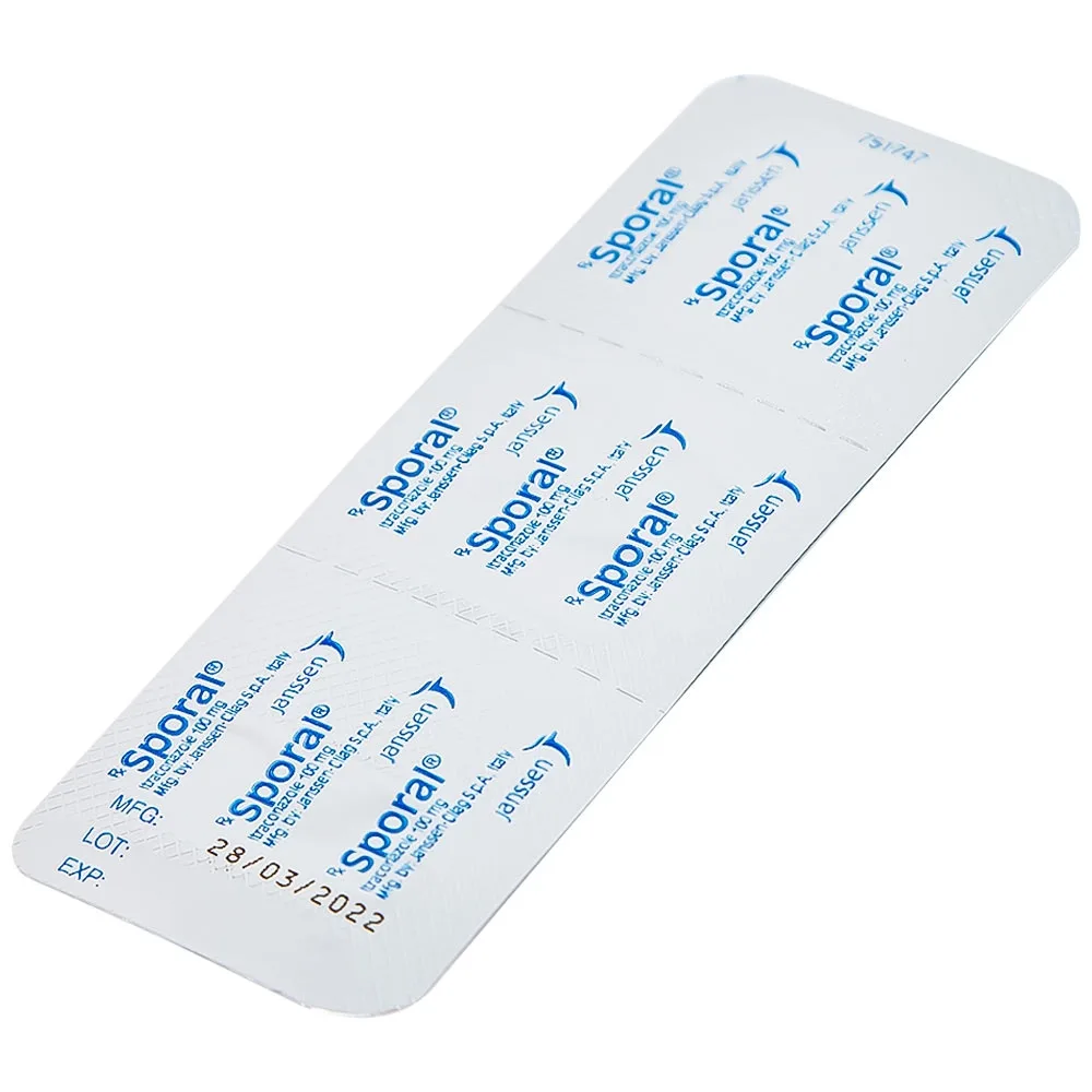 Hình ảnh Thuốc Sporal Janssen điều trị các bệnh nấm phụ khoa, da, toàn thân (1 vỉ x 4 viên)