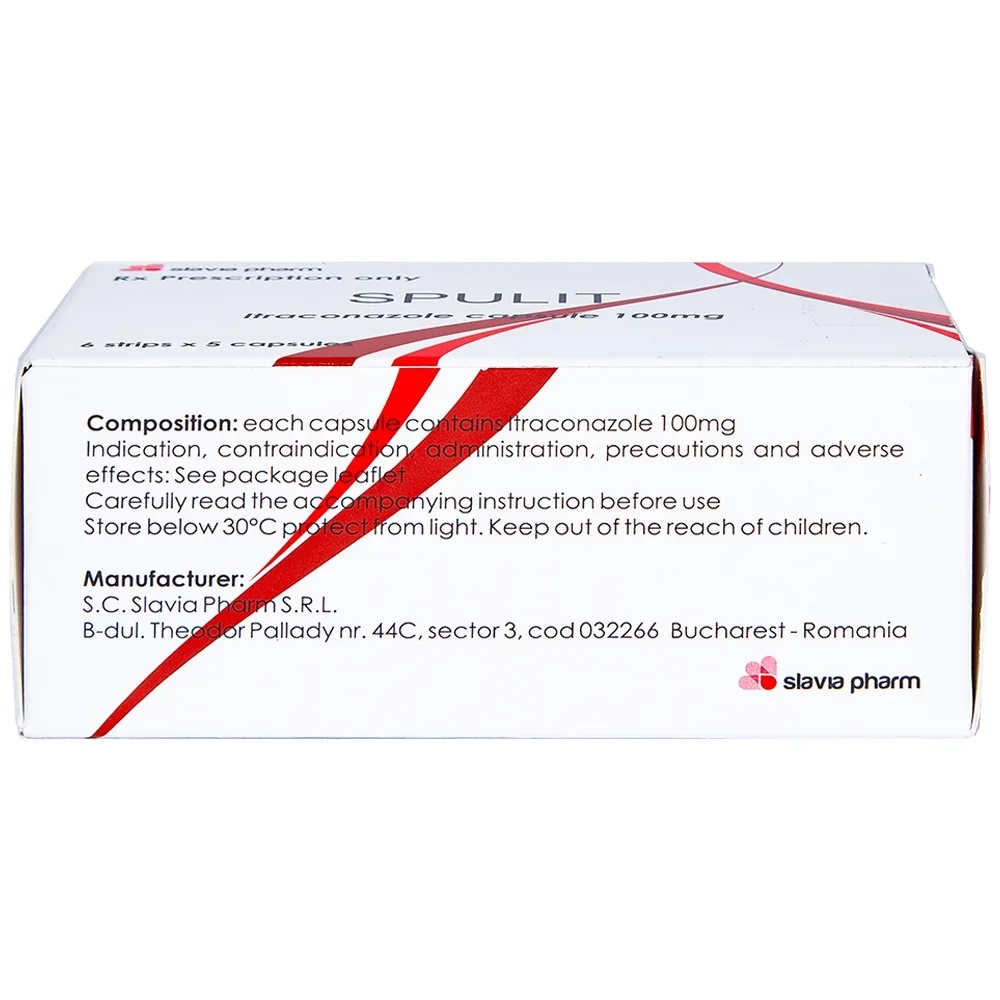 Hình ảnh Thuốc Spulit Slavia điều trị nấm Candida, lang ben (6 vỉ x 5 viên)