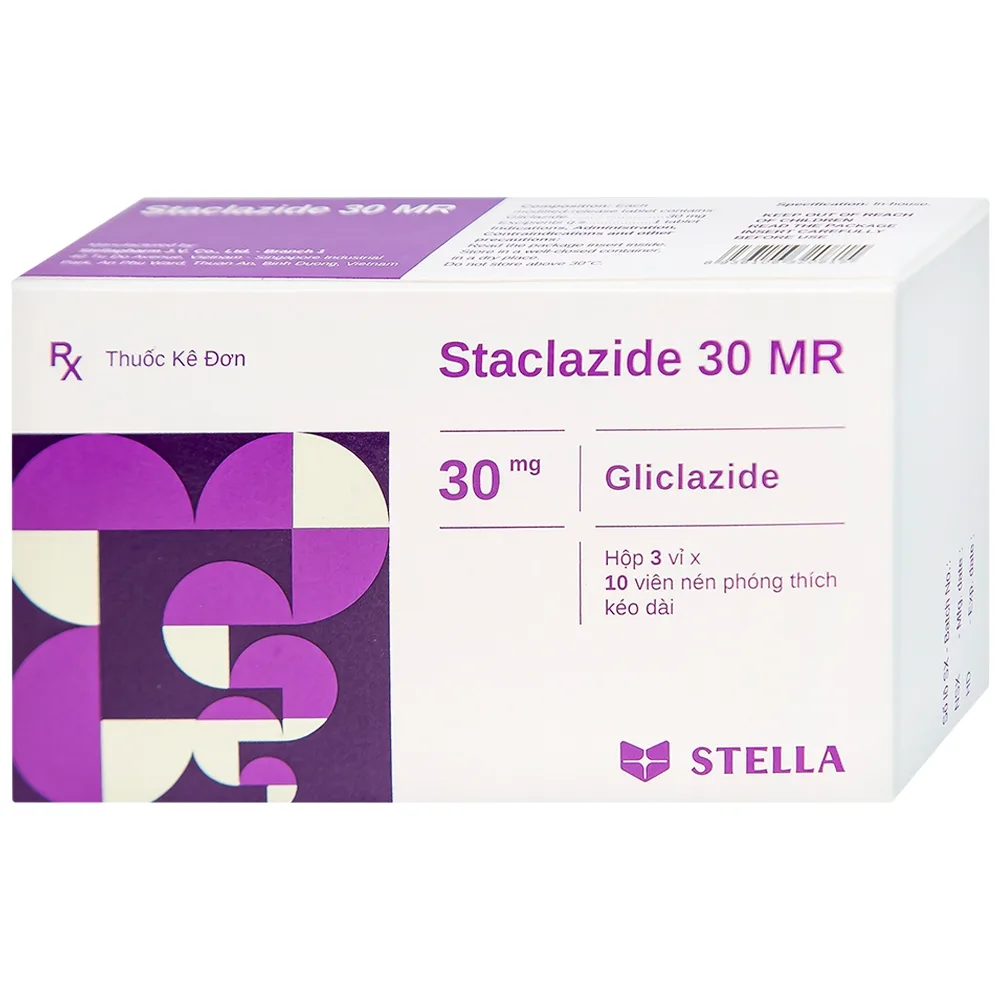 Hình ảnh Thuốc Staclazide 30 MR Stella điều trị đái tháo đường típ 2 (3 vỉ x 10 viên)