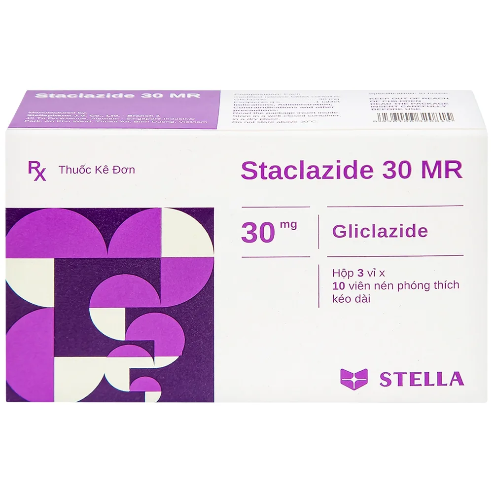 Hình ảnh Thuốc Staclazide 30 MR Stella điều trị đái tháo đường típ 2 (3 vỉ x 10 viên)