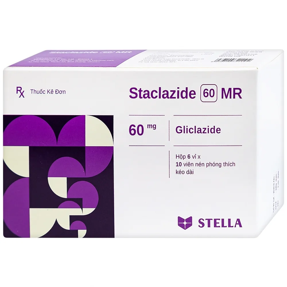 Hình ảnh Thuốc Staclazide 60 MR Stella điều trị đái tháo đường típ 2 (6 vỉ x 10 viên)