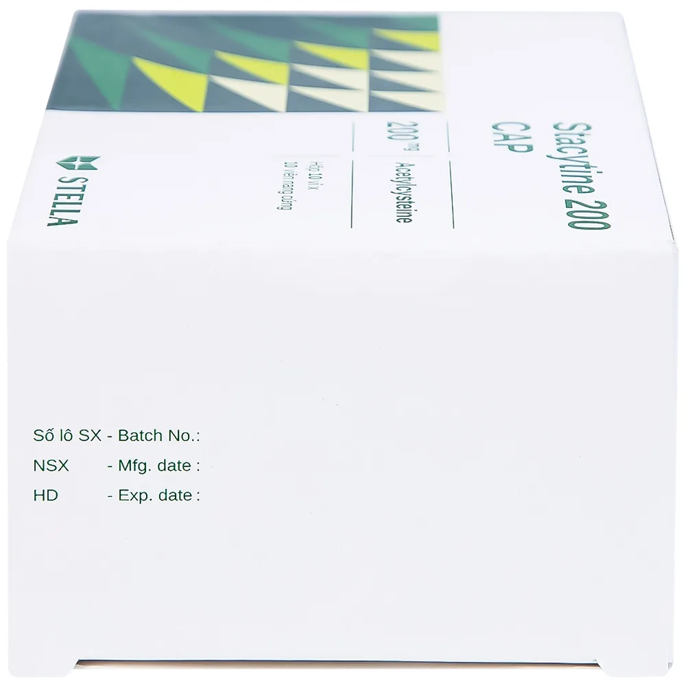 Hình ảnh Thuốc Stacytine 200 CAP Stella điều trị long đờm trong viêm phế quản (10 vỉ x 10 viên)