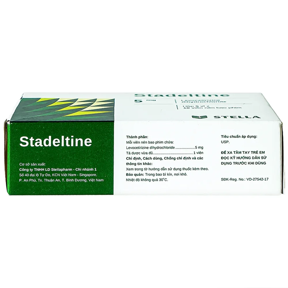 Hình ảnh Thuốc Stadeltine 5mg Stella giảm các triệu chứng ở mắt và mũi ( 5 vỉ x 10 viên)