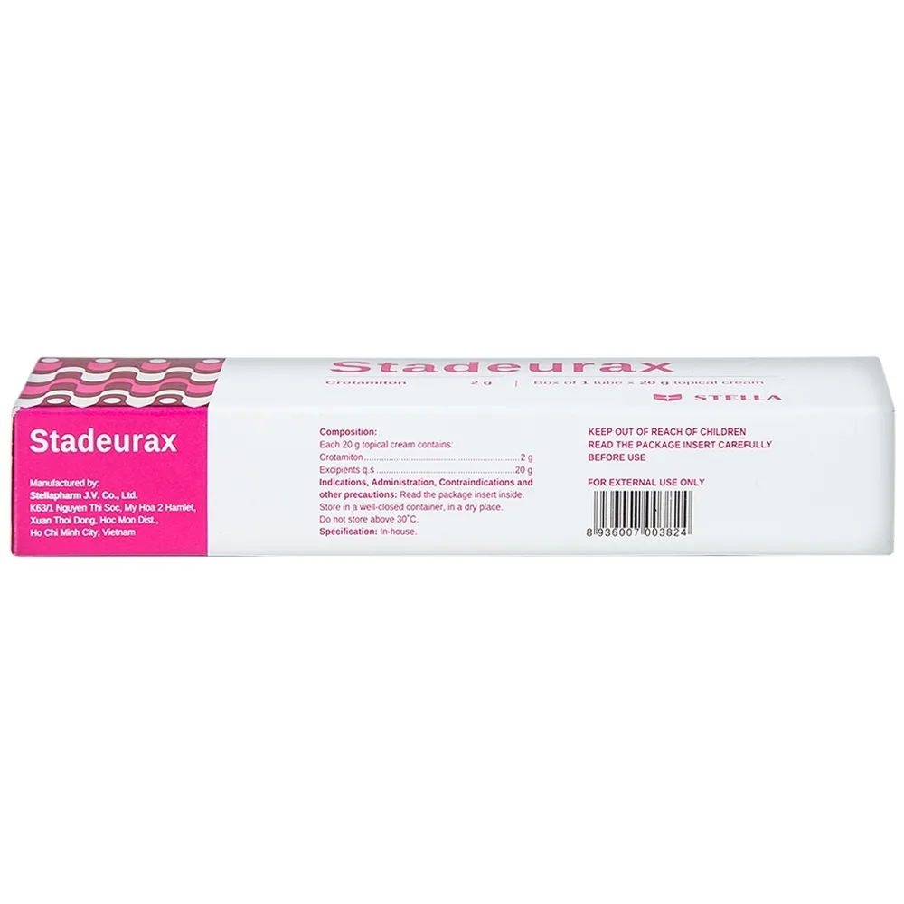 Hình ảnh Kem bôi da Stadeurax Stella điều trị ghẻ, triệu chứng ngứa (20g)