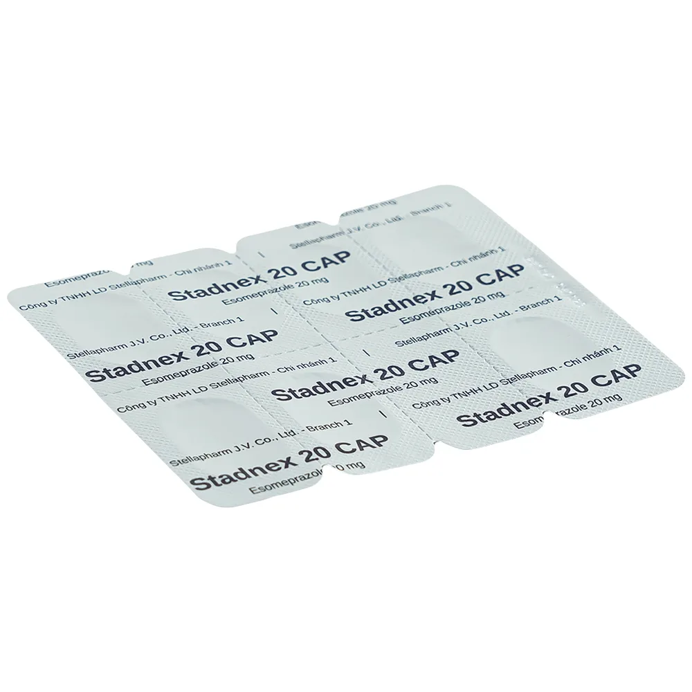 Hình ảnh Thuốc Stadnex 20 CAP Stella điều trị trào ngược dạ dày, thực quản (4 vỉ x 7 viên)
