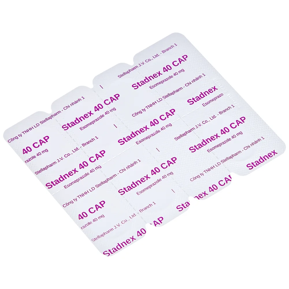 Hình ảnh Thuốc Stadnex 40 CAP Stella điều trị trào ngược dạ dày, thực quản (4 vỉ x 7 viên)
