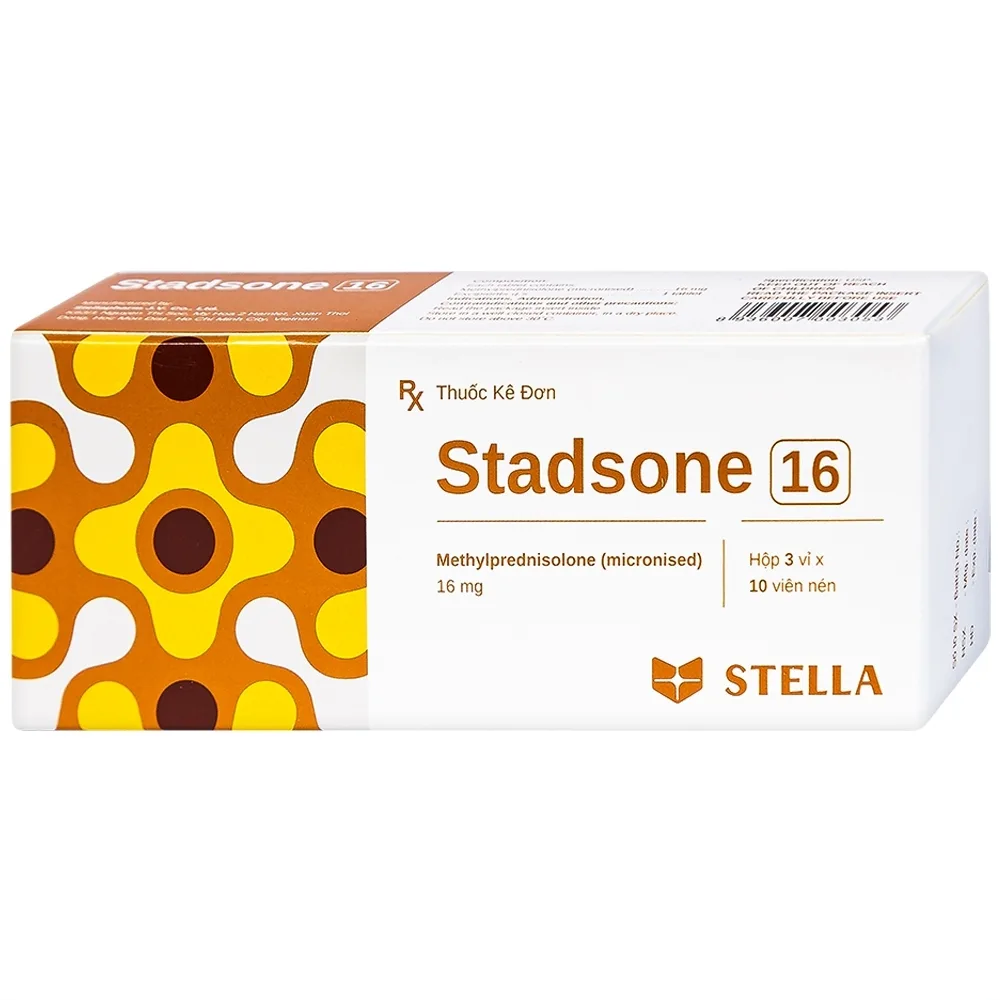 Hình ảnh Thuốc Stadsone 16 Stella dùng để chống viêm, ức chế miễn dịch (3 vỉ x 10 viên)